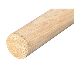 Drevený profil ø 42 x 4000 mm, dub - cink, brúsený Drevený profil ø 42 x 4000 mm, dub - cink, brúsený